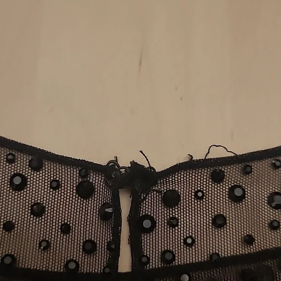 90s EUC Fiesta Fashionista Black Maxi Gown with Sheer/Beaded Details - Picture 13 of 13